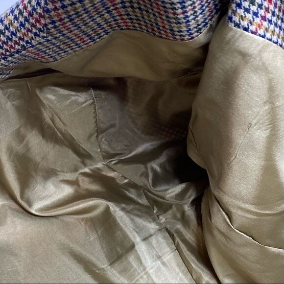 Pendleton originals tan houndstooth wool blazer size MP - Picture 14 of 16